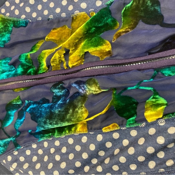 Stunning LULU H Paris mesh/velvet appliqué bomber jacket/French style cardigan - Picture 14 of 17